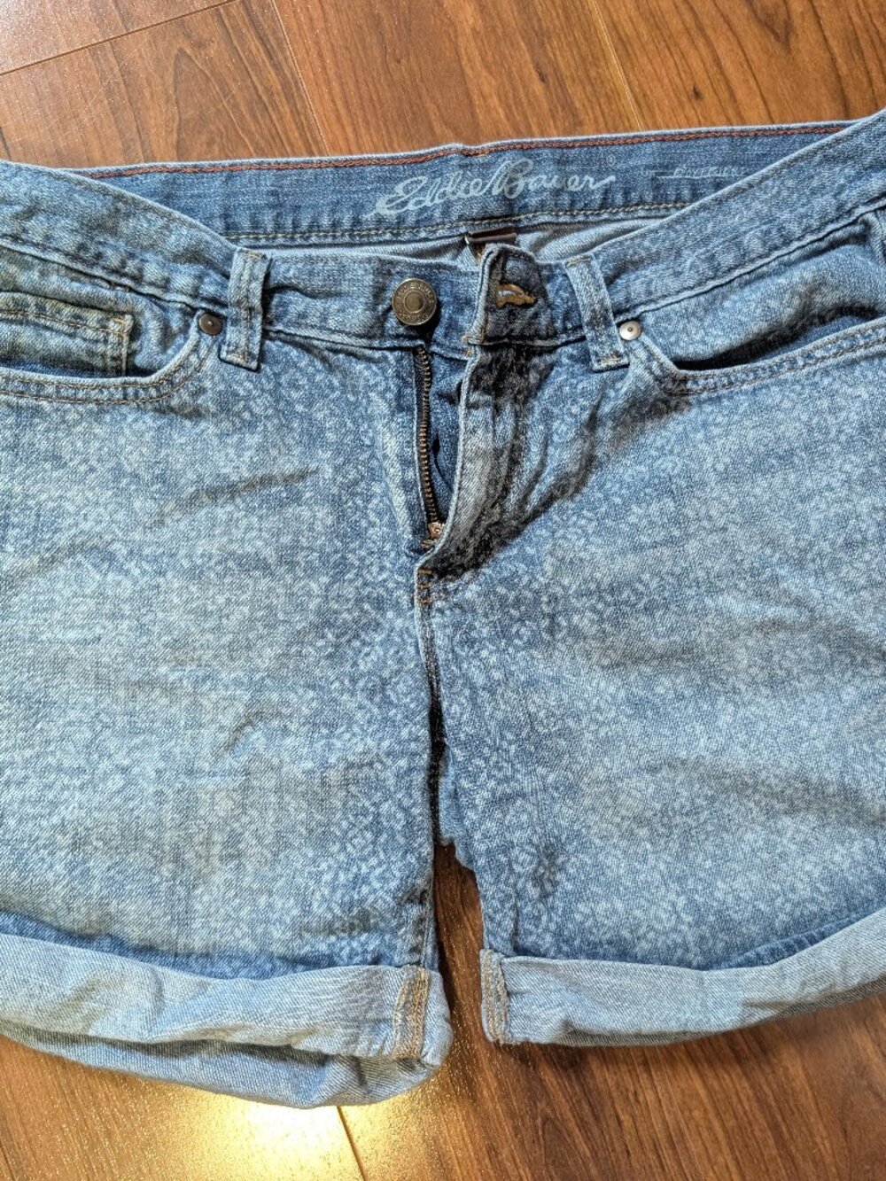 Eddie Bauer Patterned Jean Shorts